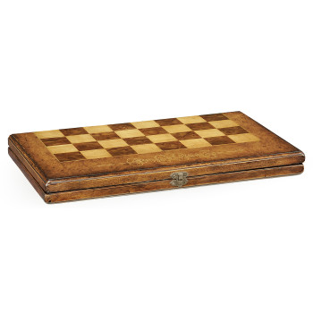 Folding Burl Walnut Games Board