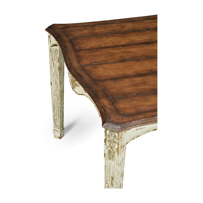White Rub-Through Dining Table 92