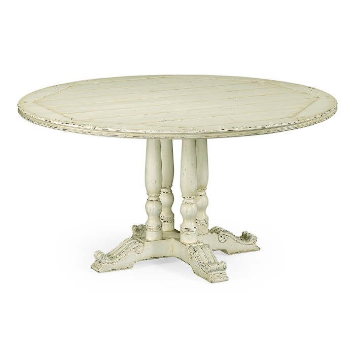 French Style Off-White Painted Dining Table 54
