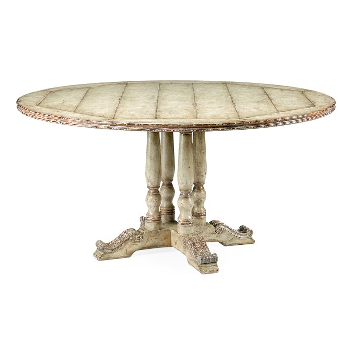 French Style Black Painted Dining Table 60