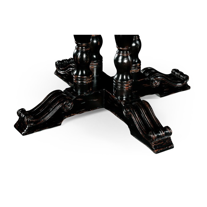 French Style Black Painted Dining Table 60