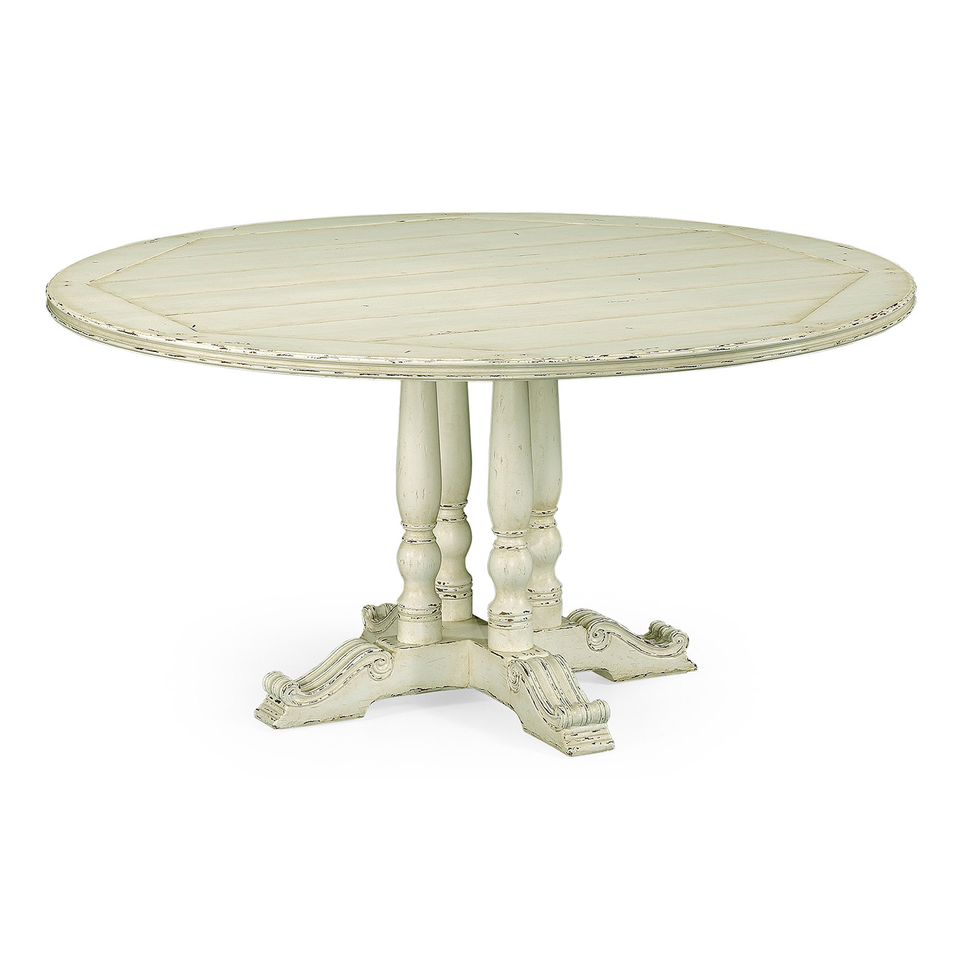 French Style Off-White Painted Dining Table 60