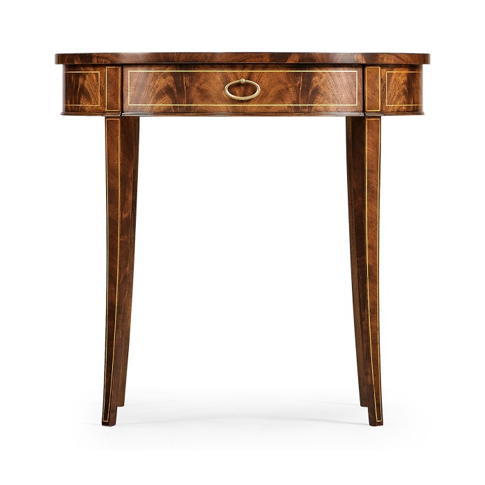 Oval mahogany lamp table