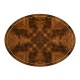 Oval mahogany lamp table