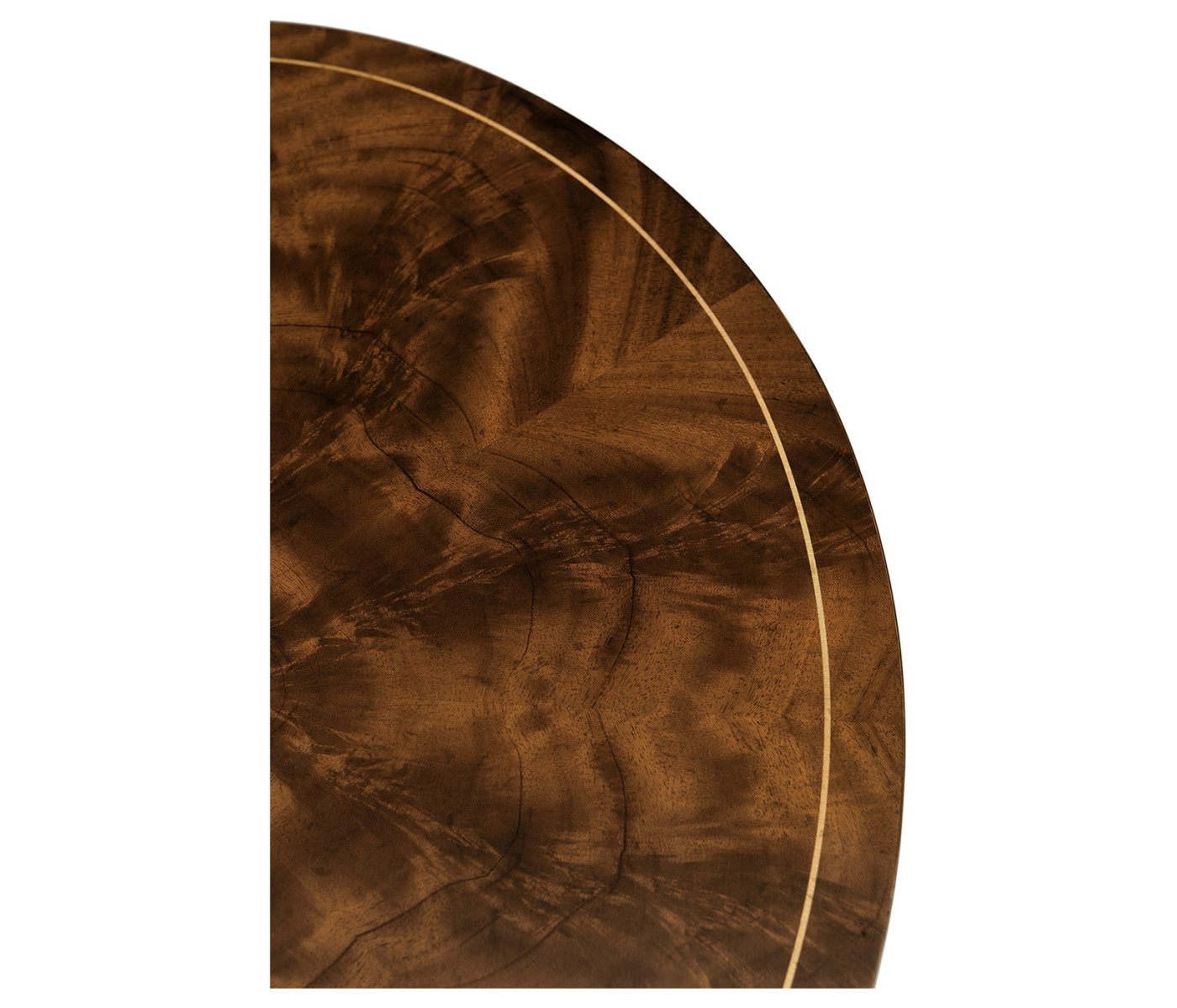 Oval mahogany lamp table