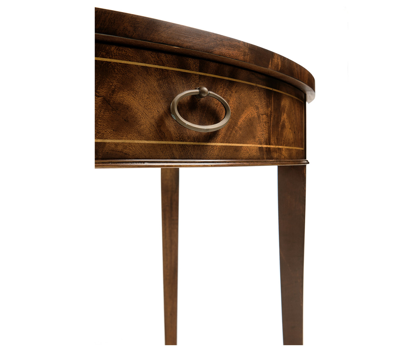 Oval mahogany lamp table