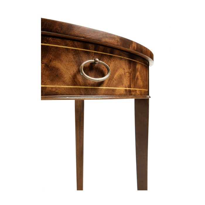 Oval mahogany lamp table