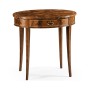Oval mahogany lamp table