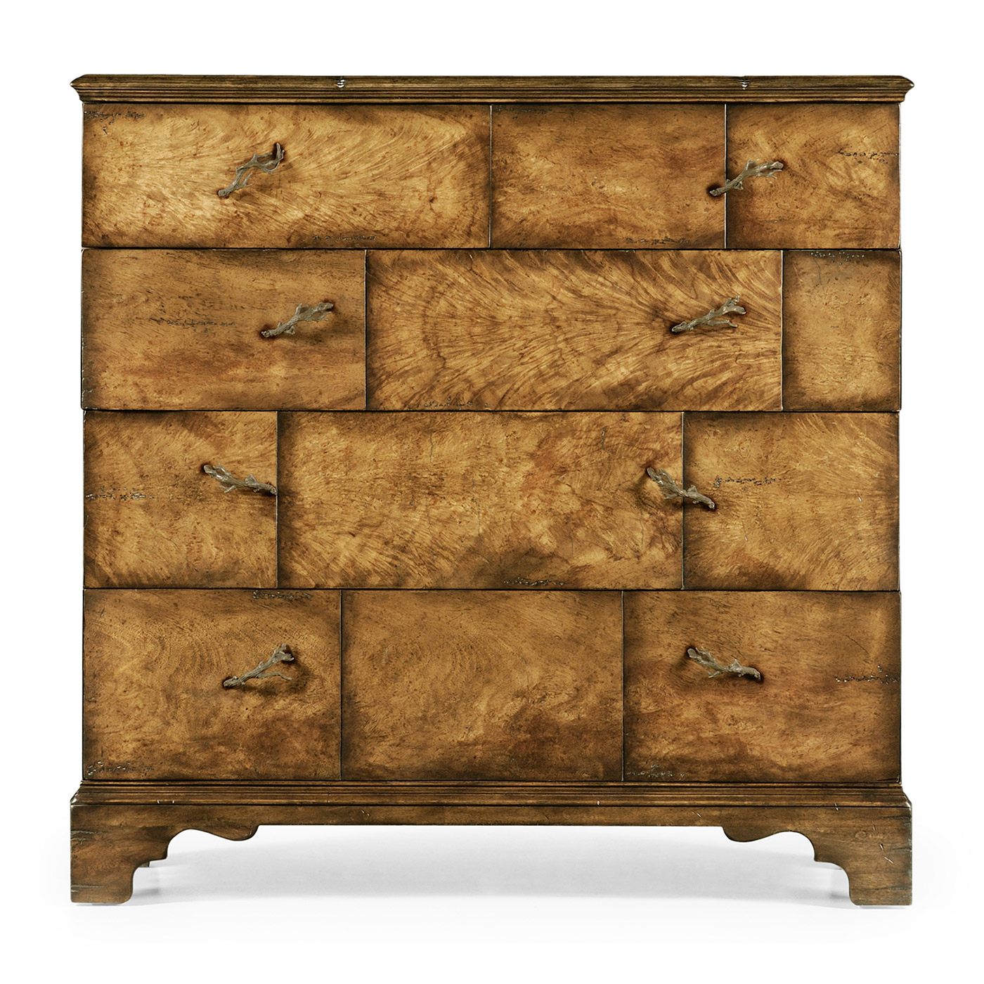 Rustic chest of four drawers (Walnut medium)