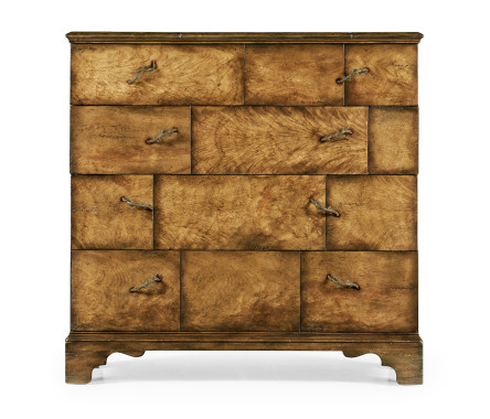 Rustic chest of four drawers (Walnut medium)