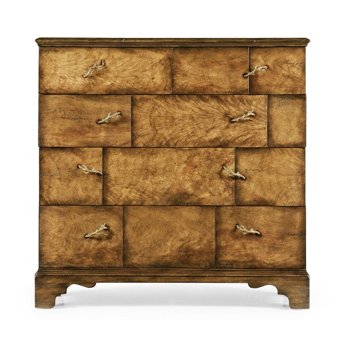 Rustic chest of four drawers (Walnut medium)