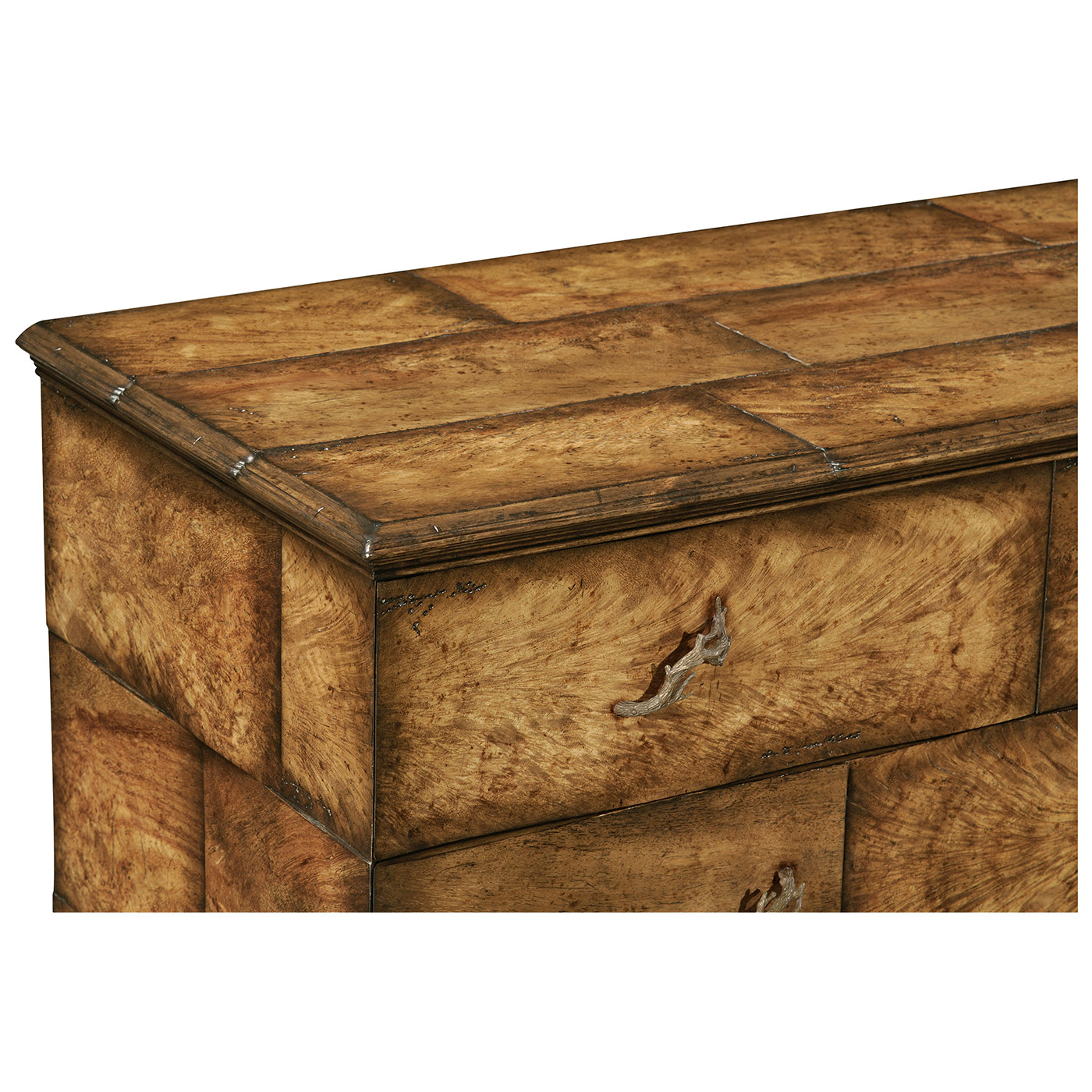 Rustic chest of four drawers (Walnut medium)