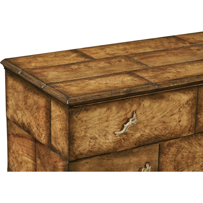 Rustic chest of four drawers (Walnut medium)