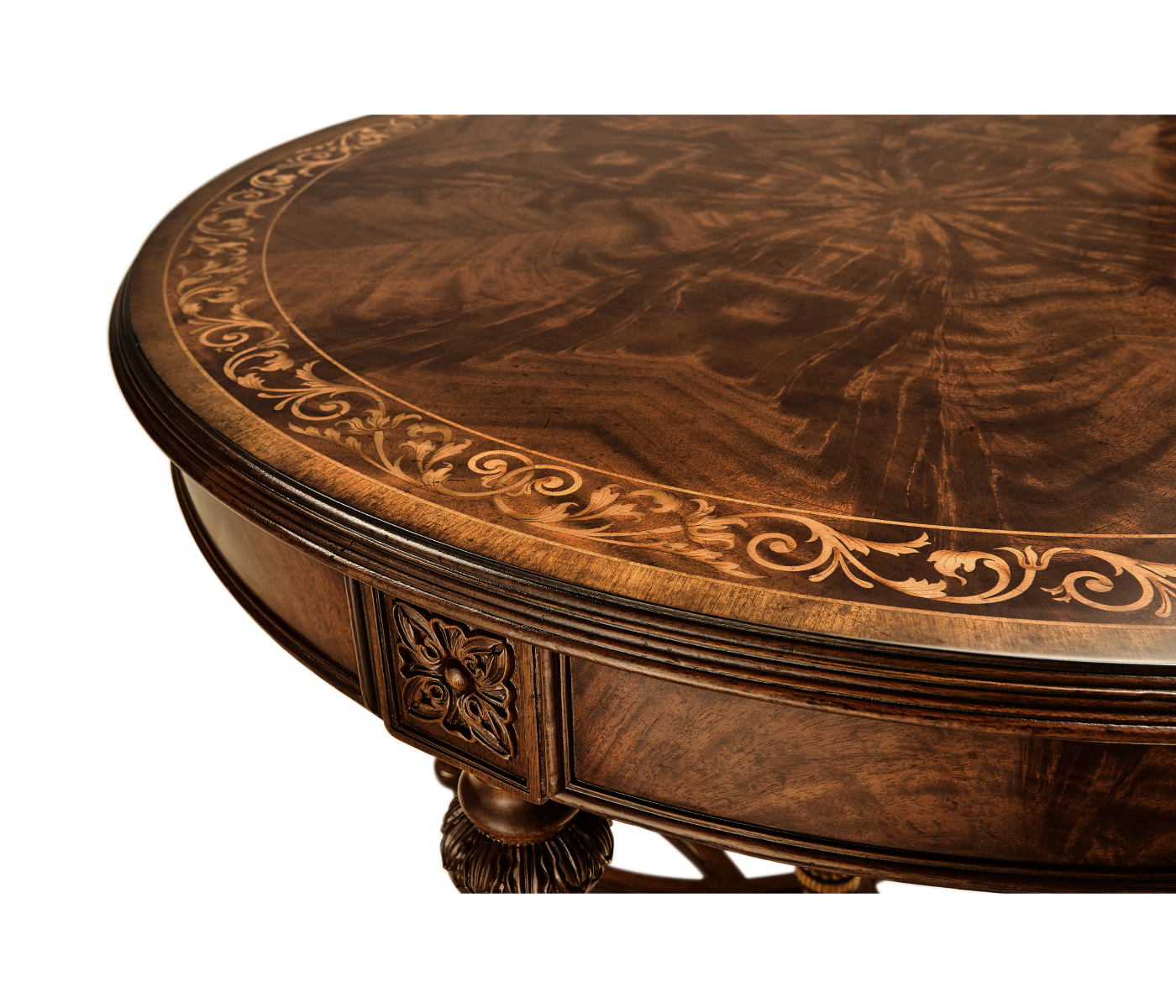 Napoleon III Mahogany Center Table (Plain Base)