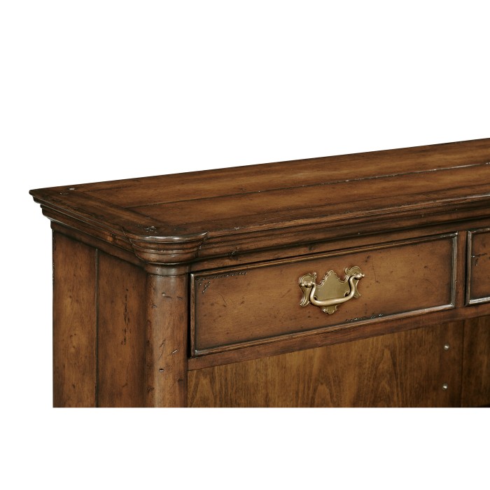 Low Walnut Open Bookcase
