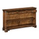 Low Walnut Open Bookcase
