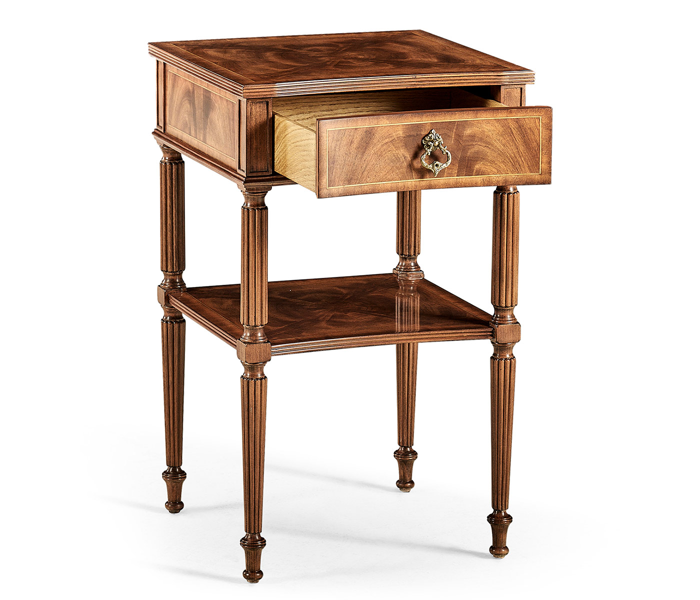 Regency Walnut Bedside Table without distressing
