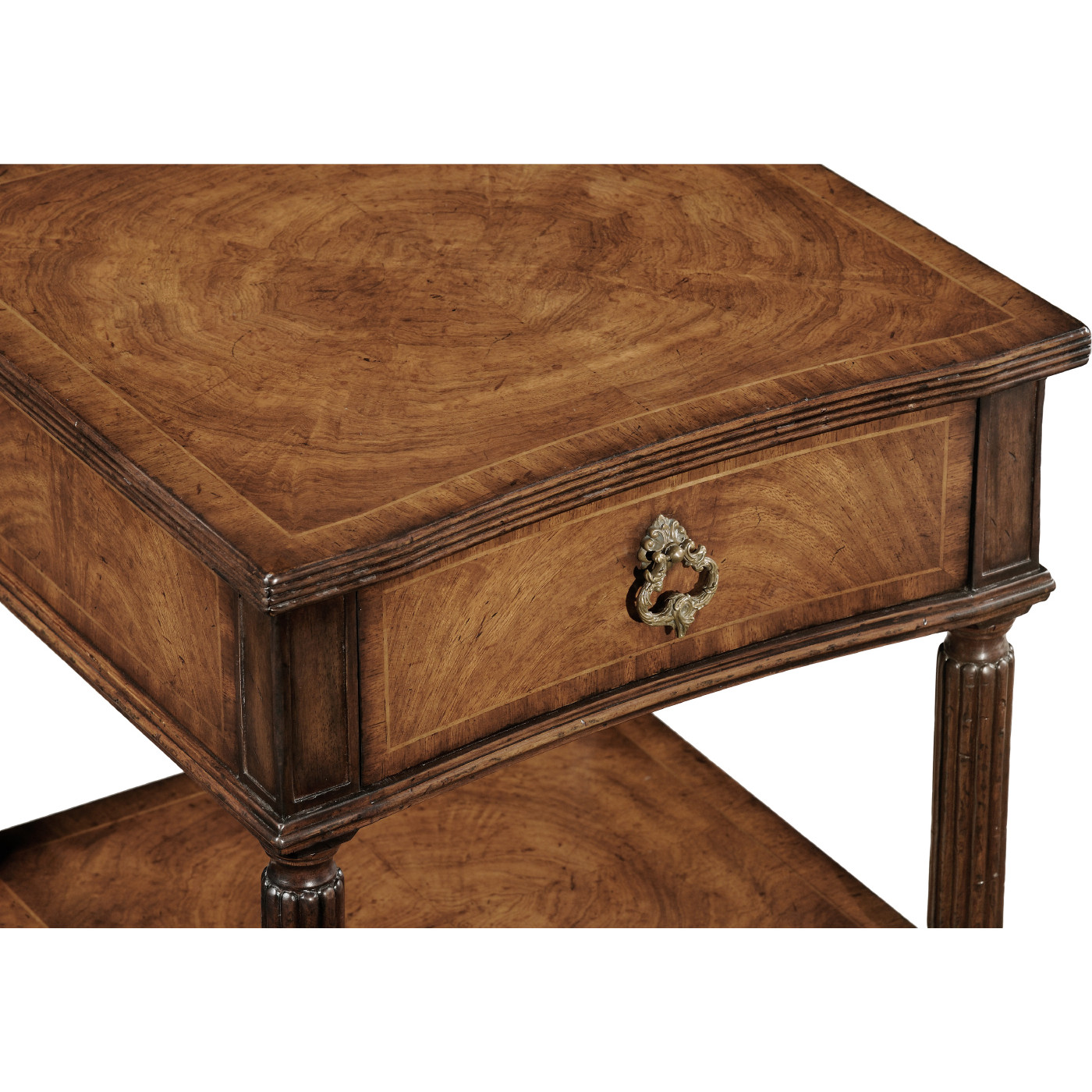 Regency Walnut Bedside Table