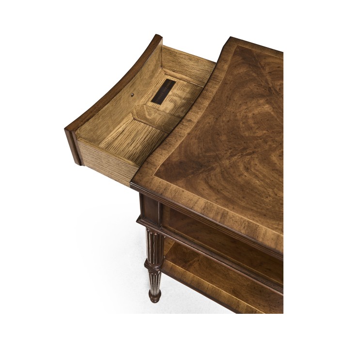 Regency Walnut Bedside Table