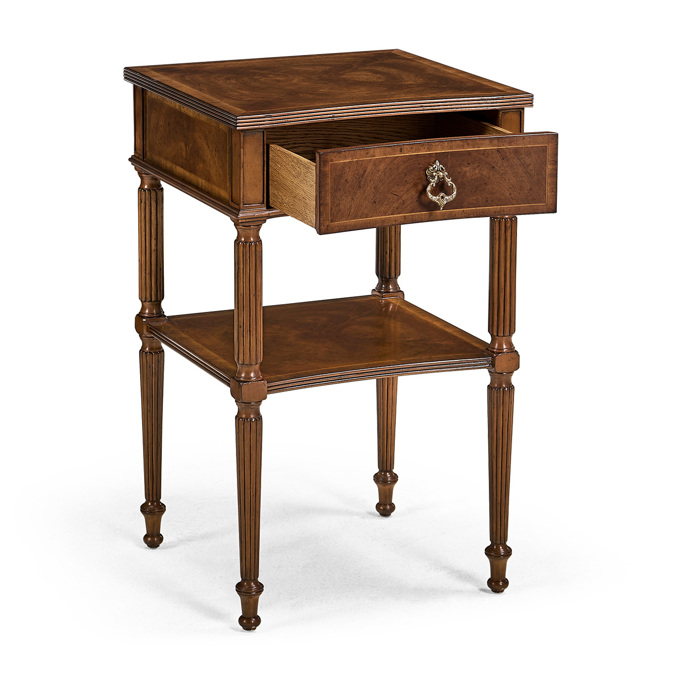 Regency Walnut Bedside Table