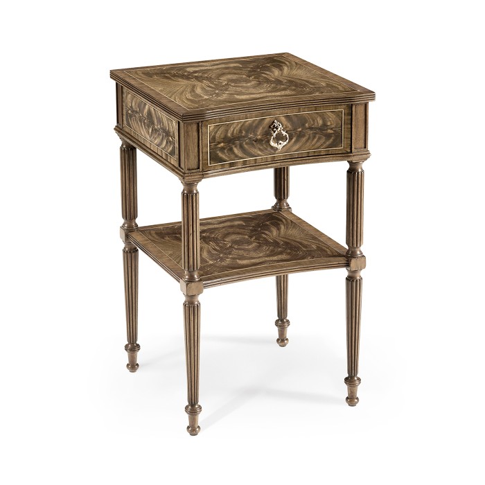 Regency Bleached Mahogany Bedside Table