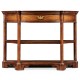 Walnut demilune console with bracket feet