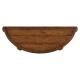 Walnut demilune console with bracket feet