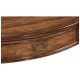 Walnut demilune console with bracket feet