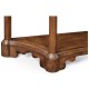 Walnut demilune console with bracket feet