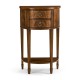 Crotch Walnut Demilune Narrow Tables