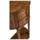 Crotch Walnut Demilune Narrow Tables