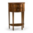 Crotch Walnut Demilune Narrow Tables