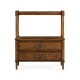 Walnut two drawer side table