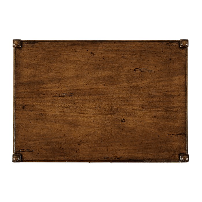 Walnut two drawer side table