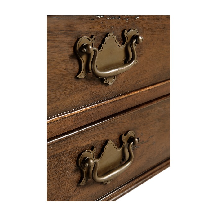 Walnut two drawer side table