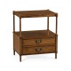 Walnut two drawer side table