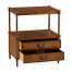 Walnut two drawer side table