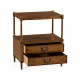 Walnut two drawer side table