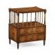 Crotch walnut veneer side table