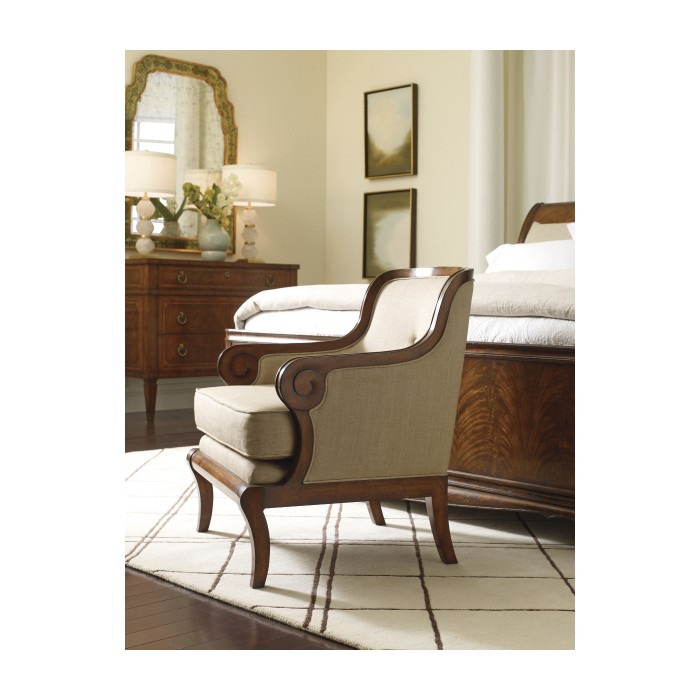 Walnut Sleigh Cali King Bed