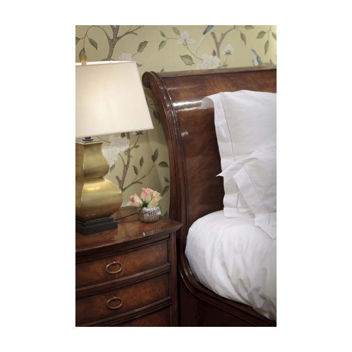 Walnut Sleigh Cali King Bed