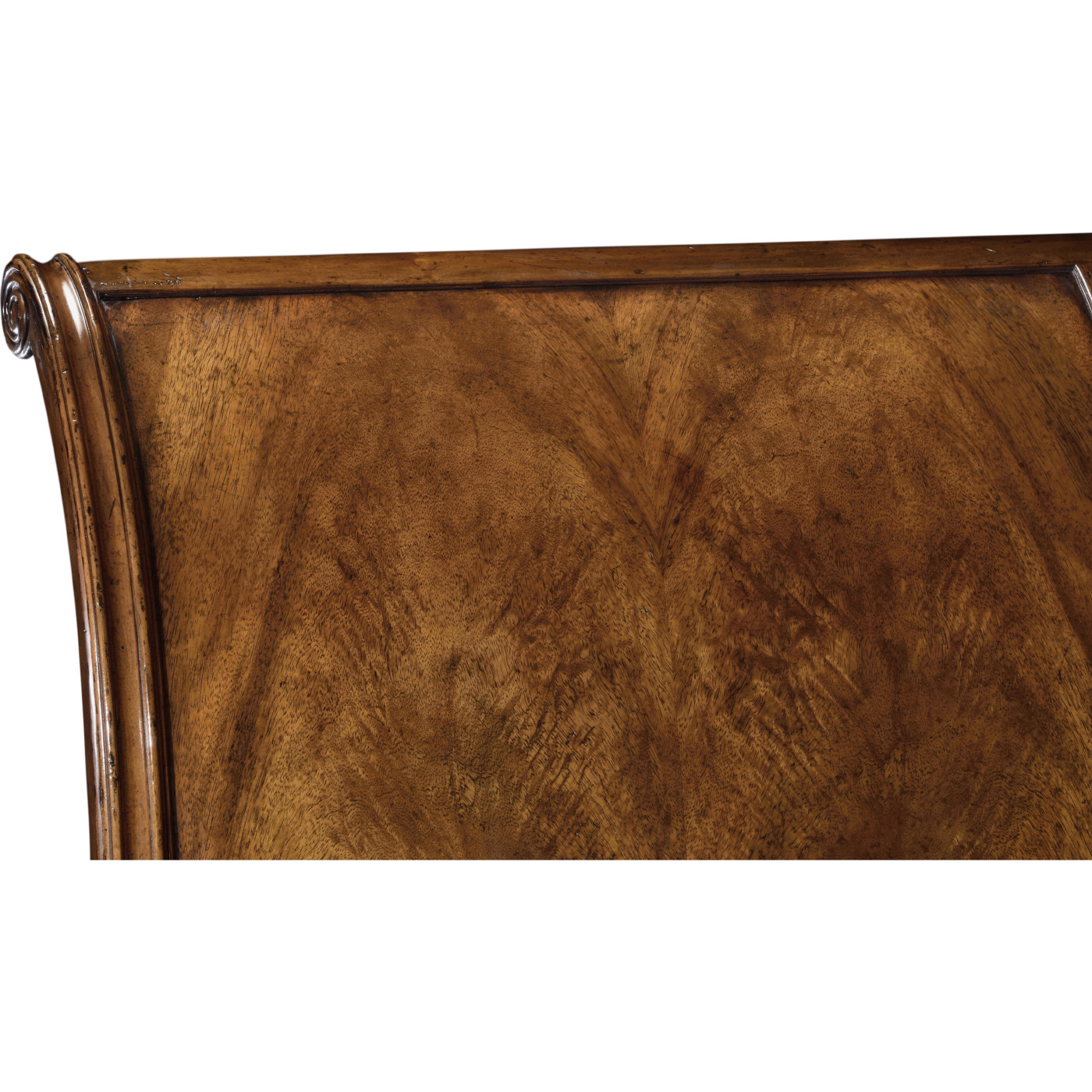 Walnut Sleigh US King Bed