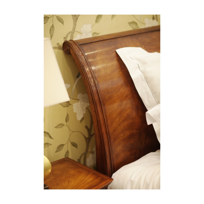 Walnut Sleigh US King Bed