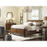 Walnut Sleigh US Queen Bed