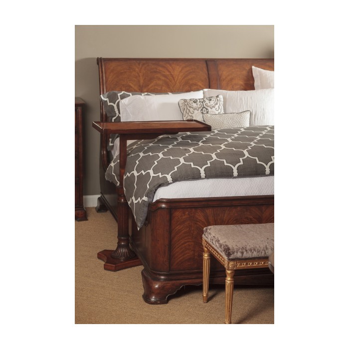 Walnut Sleigh US Queen Bed