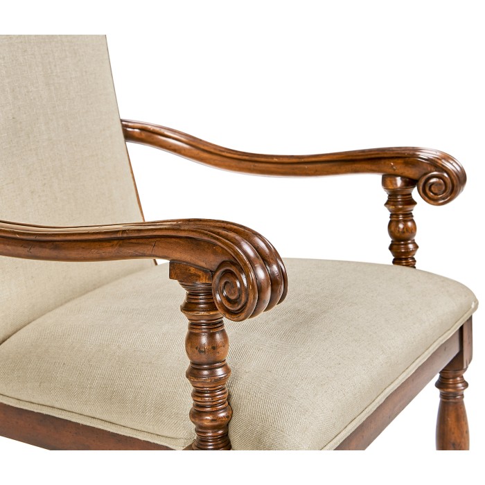 Country Walnut Dining Arm Chair