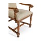 Country Walnut Dining Arm Chair