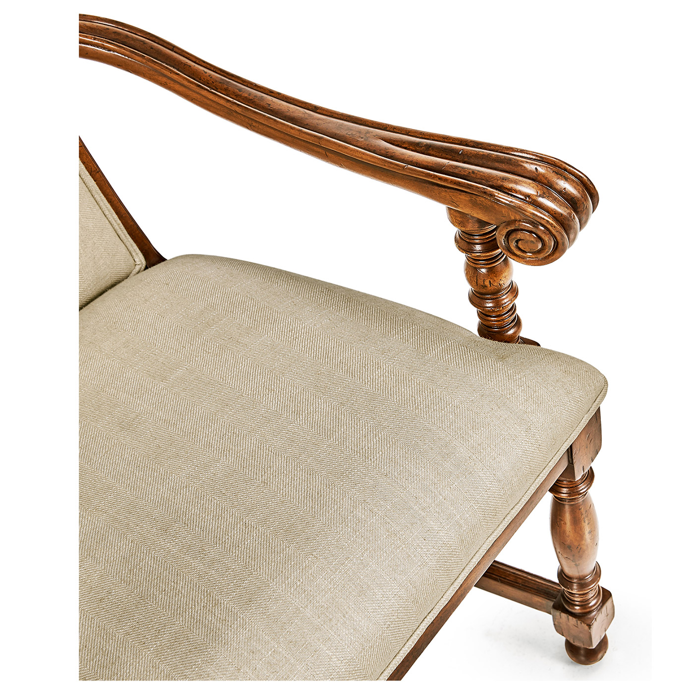 Country Walnut Dining Arm Chair