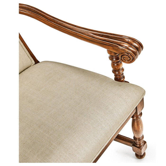 Country Walnut Dining Arm Chair