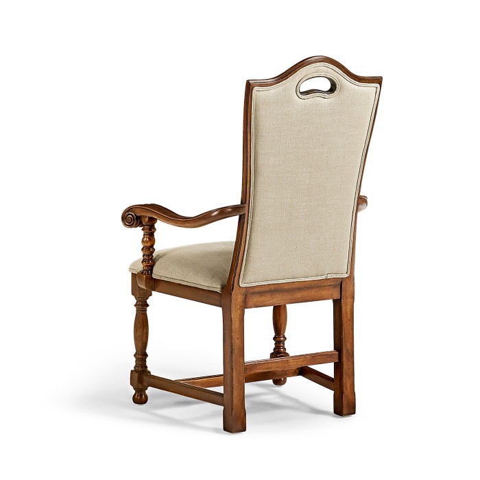 Country Walnut Dining Arm Chair